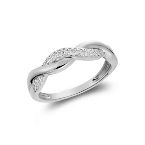 Twisted Pavé Ring