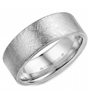 Crown Ring – Diamond Brush Top Band