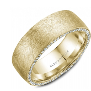 Bleu Royale – Brushed Top Diamond Band