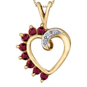 Ruby Heart Necklace