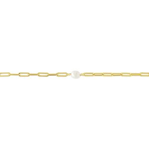 Paper Clip Pearl Bracelet